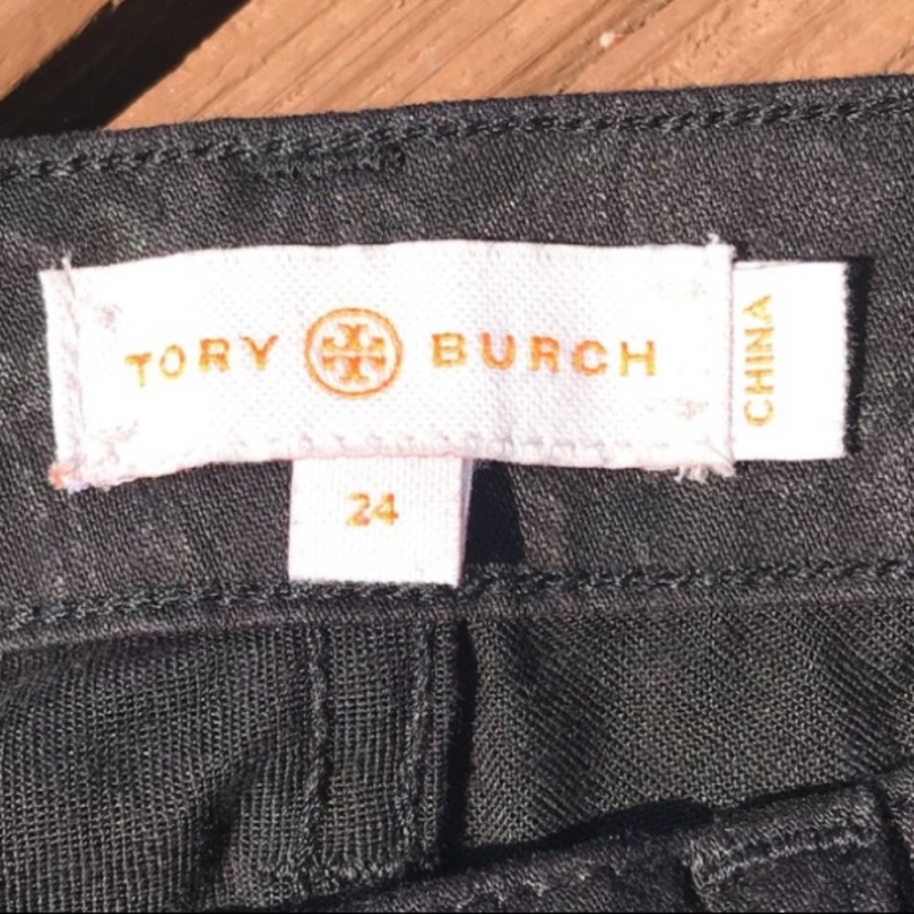 Tory Burch Honour Black Printed Skinny Jeans 24 - Picture 5 of 7